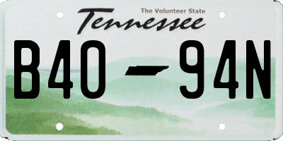 TN license plate B4094N