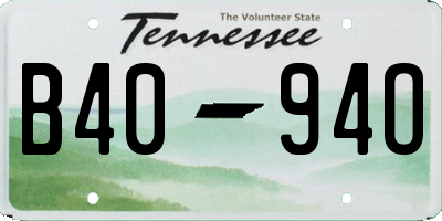 TN license plate B4094O
