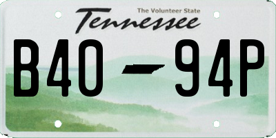 TN license plate B4094P