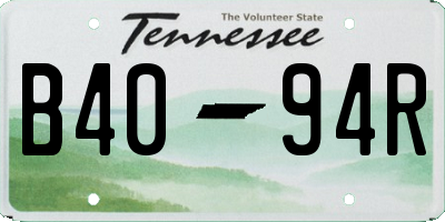 TN license plate B4094R