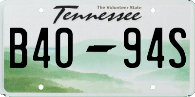 TN license plate B4094S