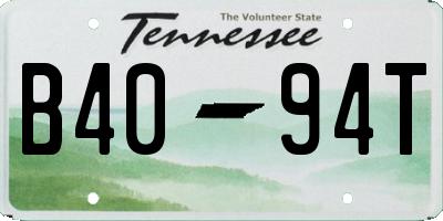 TN license plate B4094T