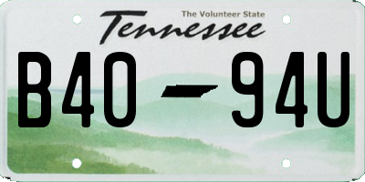 TN license plate B4094U