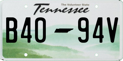TN license plate B4094V