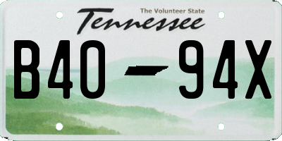 TN license plate B4094X