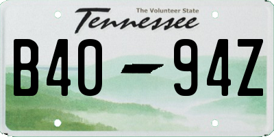 TN license plate B4094Z