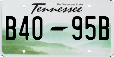 TN license plate B4095B