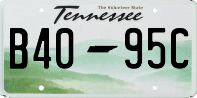 TN license plate B4095C