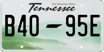 TN license plate B4095E
