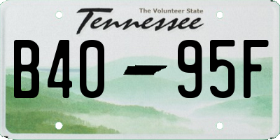 TN license plate B4095F