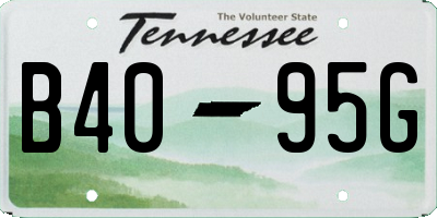 TN license plate B4095G