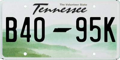 TN license plate B4095K