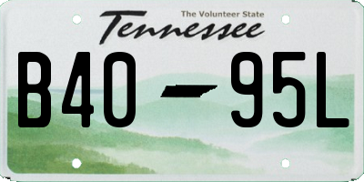 TN license plate B4095L