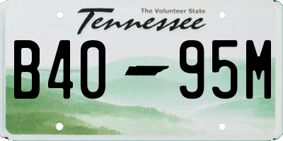 TN license plate B4095M