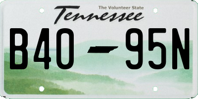 TN license plate B4095N