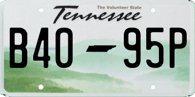 TN license plate B4095P