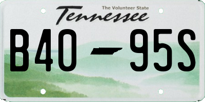 TN license plate B4095S