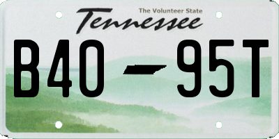 TN license plate B4095T