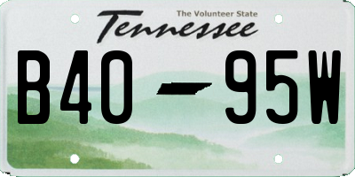 TN license plate B4095W