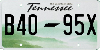 TN license plate B4095X