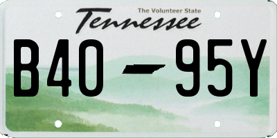 TN license plate B4095Y