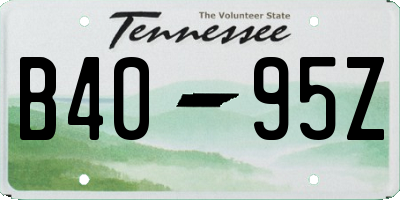TN license plate B4095Z