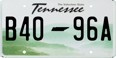 TN license plate B4096A