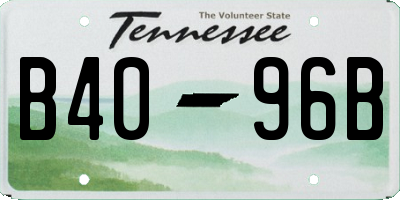 TN license plate B4096B