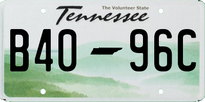 TN license plate B4096C