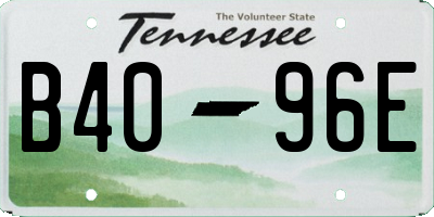 TN license plate B4096E