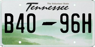 TN license plate B4096H
