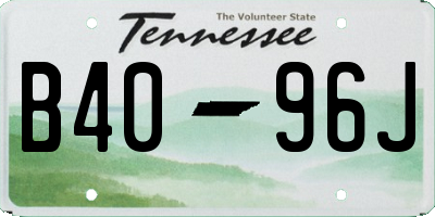 TN license plate B4096J