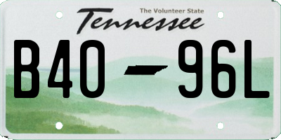 TN license plate B4096L