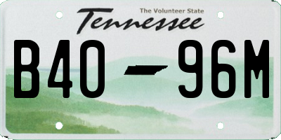 TN license plate B4096M