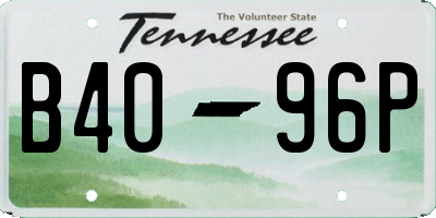 TN license plate B4096P
