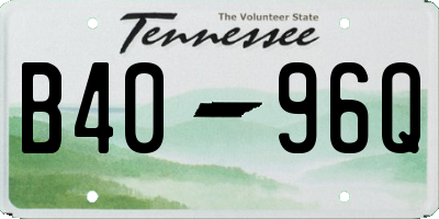 TN license plate B4096Q