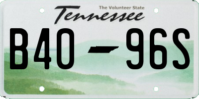 TN license plate B4096S