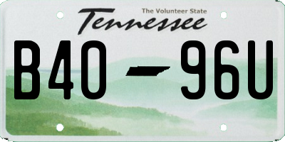 TN license plate B4096U