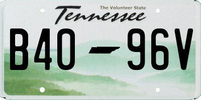 TN license plate B4096V