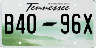 TN license plate B4096X