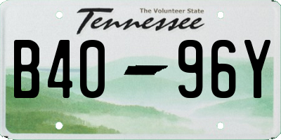 TN license plate B4096Y