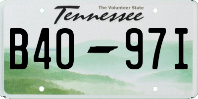 TN license plate B4097I