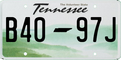 TN license plate B4097J