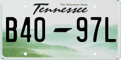 TN license plate B4097L