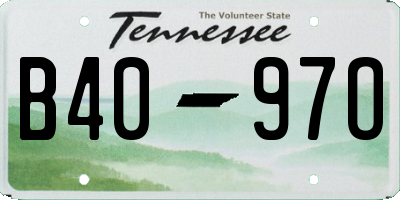 TN license plate B4097O