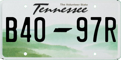 TN license plate B4097R
