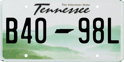 TN license plate B4098L