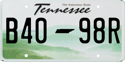 TN license plate B4098R