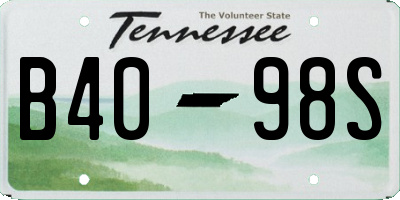 TN license plate B4098S