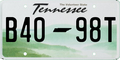 TN license plate B4098T